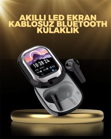 Kişiselleştirilebilir LED Ekranlı Bluetooth Kulaklık – Oyun & Müzik Modlu