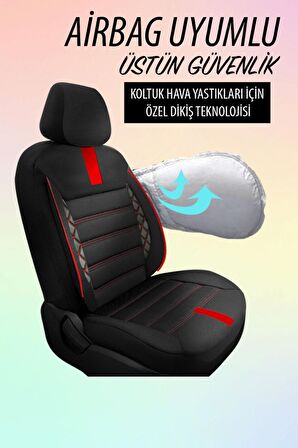 NiCe Shop Seat Cordoba Uyumlu Koltuk Kılıfı Mirage Serisi  - Kırmızı