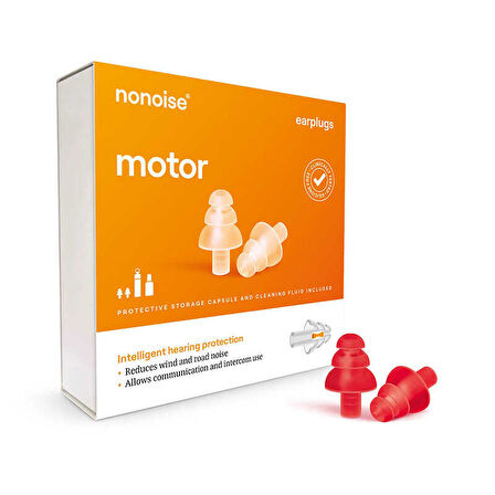 NONOISE MOTOSİKLET KULAK TIKACI KIRMIZI