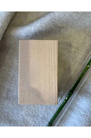 Bohem Tarz Dekoratif Tüplü Masif Ahşap Vazo – 10x10 cm