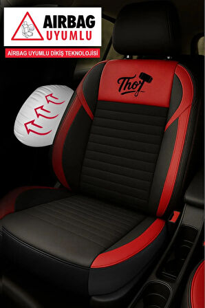 Fiat Tempra S.w. (159) 1.6 I.e. (159.ae) (78 Hp) 1993 UYUMLU THOR SERİSİ TAM SET TAY TÜYÜ OTO KILIF KIRMIZI