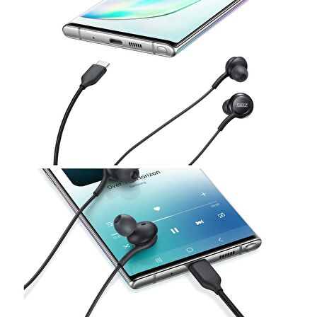 Samsung Note 10 Note 10+ Note 20 Note 20 Ultra Uyumlu Type C Kulaklık Mikrofon 