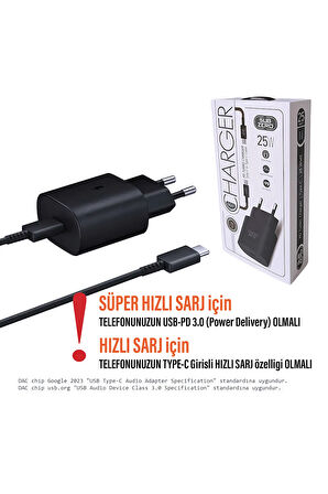 Samsung Note20 Notre 20 Ultra Şarj Aleti ve Kablosu 25W HIZLI Şarj Type C Kablo