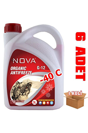 Ultra -40 Derece Organik Kırmızı Antifriz 3 Litre (6 Adet)