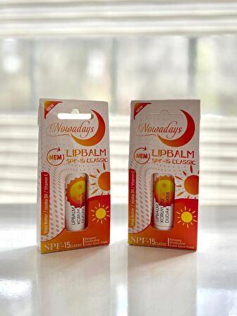 Nowadays LİP BALM Dudak Koruyucu SPF-15 Classic 4'LÜ SET