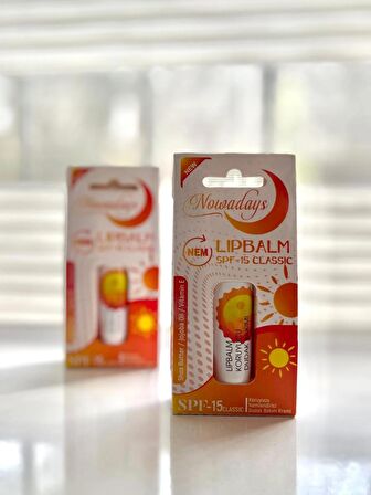 Nowadays LİP BALM Dudak Koruyucu SPF-15 Classic 4'LÜ SET