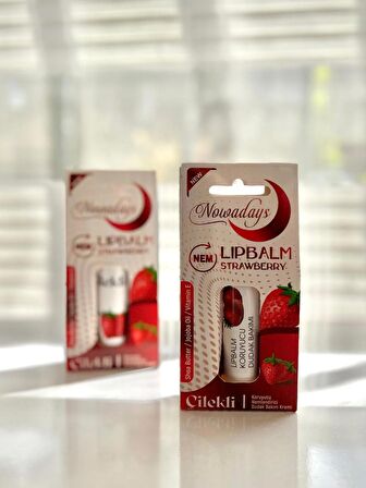 Nowadays LİP BALM Dudak Koruyucu Strawberry/Çilekli 4'LÜ SET