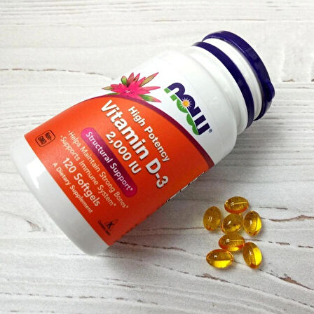 NOW Foods, Vitamin D3 High Potency 2000 IU 120 Softgels