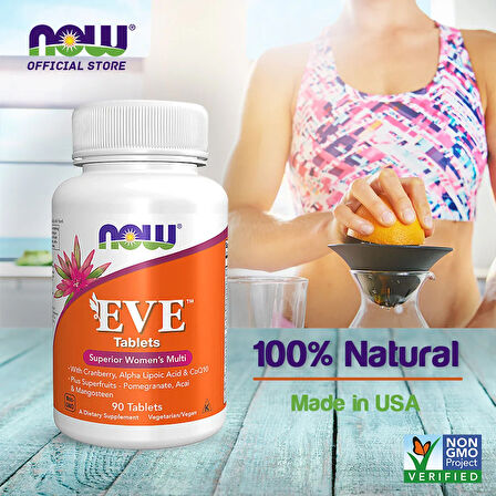 NOW Foods, EVE, Superior Women's Multi Vitamin (Molybdenum+İnositol+Selenium+CoQ10 90 Softgels