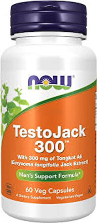 NOW Foods, TestoJack 300 Tongkat Ali 300 mg, 60 Veg Capsules