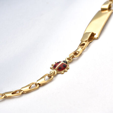 14 Ayar Altın Kaplama Kişiselleştirilmiş Çocuk Bilekliği - BPC00100