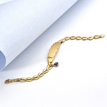 925 Ayar Gümüş Göz Boncuklu Çocuk ve Bebek İsimli Bileklik - BPC00110