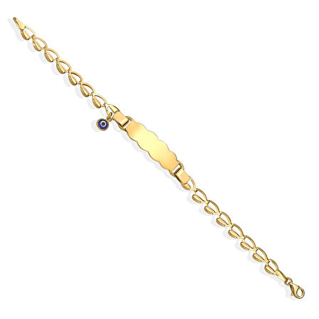 925 Ayar Gümüş Göz Boncuklu Çocuk ve Bebek İsimli Bileklik - BPC00110