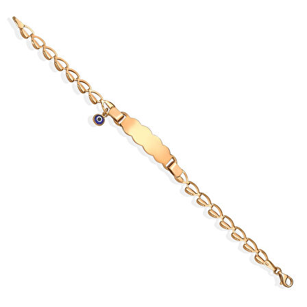 925 Ayar Gümüş Göz Boncuklu Çocuk ve Bebek İsimli Bileklik - BPC00110