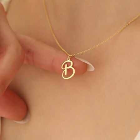 925 Ayar Gümüş Sarkıt Harf Kolye