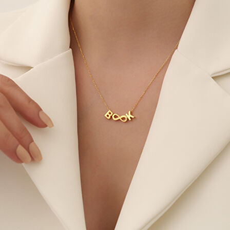 925 Ayar Gümüş İki Harfli Sonsuzluk Kolye