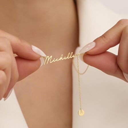 925 Ayar Gümüş Kişiye Özel İsim Kolye