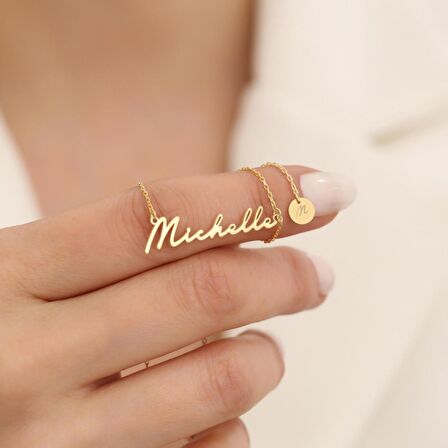 925 Ayar Gümüş Kişiye Özel İsim Kolye