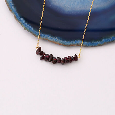 925 Ayar Gümüş Ametist Taşı Tasarım Kolye - CNS00551