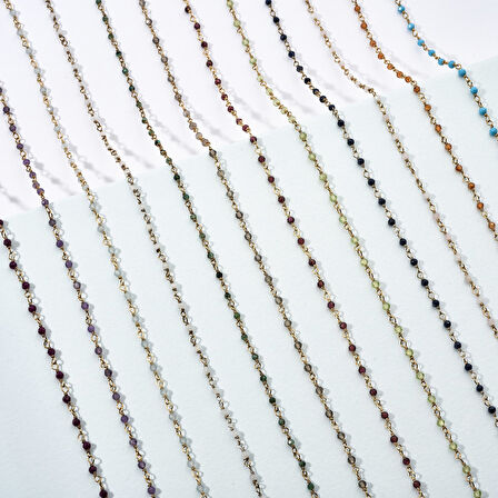 14 Ayar Altın Kaplama Zümrüt  Doğal Taşlı  El Yapımı Gümüş Kolye - CNS00634