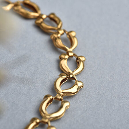 14 Ayar Altın Kaplama İtalyan Gösterişli ve Hafif  Gümüş Zincir - NP00103