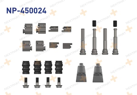 FREN KALIPER TAMIR TAKIMI 2 TEKER FULL SET CIVATALI ARKA TRANSIT V363 2014- 8200276838 8200297934 il