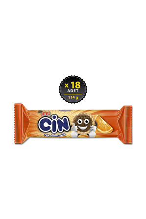 Cin Lokmalik Portakallı Bisküvi 114 g x 18 Adet