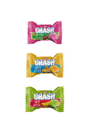 Crash Mix Sütlü Krema Dolgulu Meyve Aromalı Sert Şeker 1 Kg