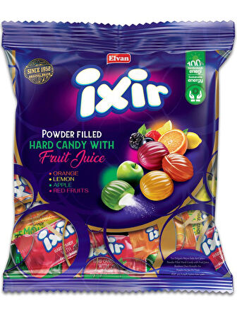 Ixir Dolgulu Meyve Sulu Sert Şeker 1000 Gr. (1 Poşet)