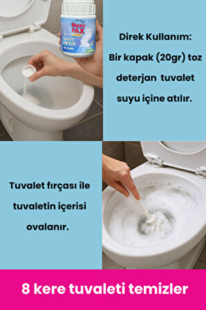 TUVALET & KLOZET TEMİZLİK TOZU EKONOMİK BEBEK BOY 2 X 160GR