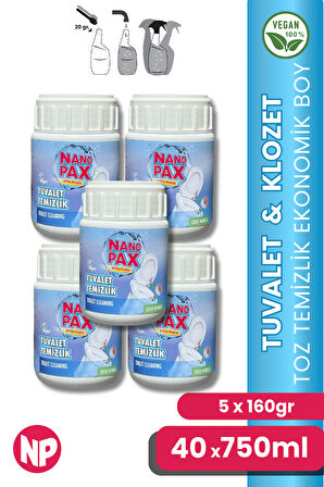 TUVALET & KLOZET TEMİZLİK TOZU EKONOMİK BEBEK BOY 5 X 160GR