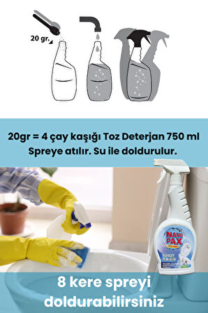 TUVALET & KLOZET TEMİZLİK TOZU EKONOMİK BEBEK BOY 5 X 160GR