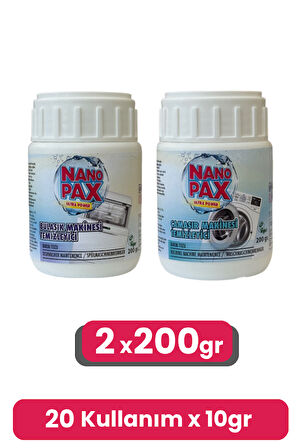 ÇAMAŞIR MAKİNESİ & BULAŞIK MAKİNESİ TEMZİLEYİCİ TOZ BAKIM SETİ (2 ADET X 200GR)