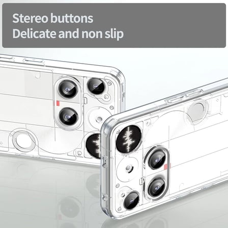 Nothing Phone 3 ile Uyumlu Koruyucu Kılıf, Sararmayı Önleyici Kapak, Çizilmeye Dayanıklı, Darbeye Dayanıklı Kılıf, Ultra İnce, PC + TPU Hibrit Teknolojili Sert Kılıf, Şeffaf