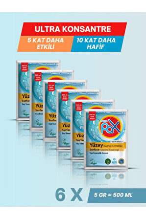 6 ADET YÜZEY TEMİZLİK TOZU (ULTRA KONSANTRE DETERJAN SAŞESİ)
