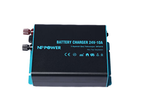 NP Power 24V 10A Akü Şarj Cihazı