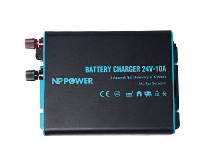 NP Power 24V 10A Akü Şarj Cihazı