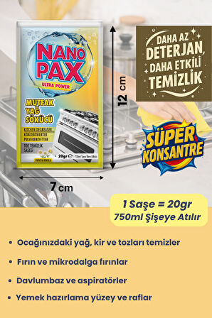 Mutfak - Yağ Sökücü & 1 adet Hediye Toz Temizlik Saşesi