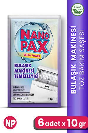 Bulaşık Makinesi Temizleyici Toz Bakım Saşesi (6 adet X 10gr)