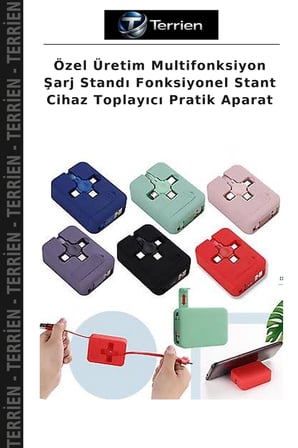 Özel Üretim Multifonksiyon Şarj Standı Fonksiyonel Stant Cihaz Toplayıcı Pratik Aparat