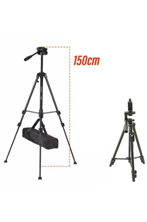 Kumandalı Tripod 3 Ayak Sabitleyici Video Footoğraf Çekim Tripodu 150cm Uzaktan Kumandalı