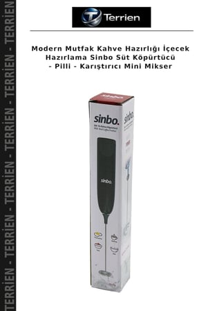 Modern Mutfak Kahve Hazırlığı İçecek Hazırlama Sinbo Süt Köpürtücü - Pilli - Karıştırıcı Mini Mikser