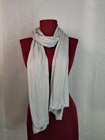 NEOWEAR 100%100 Pamuk Tesettür Penye Şal Açık Gri