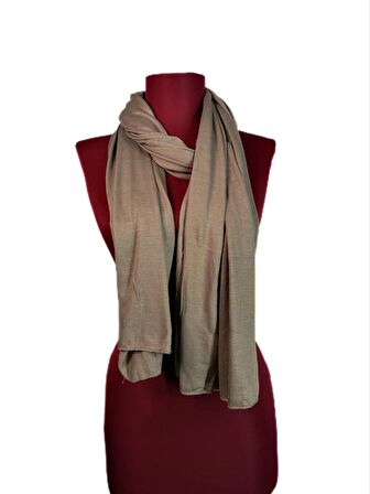 NEOWEAR 100%100 Pamuk Tesettür Penye Şal Açık Kahve