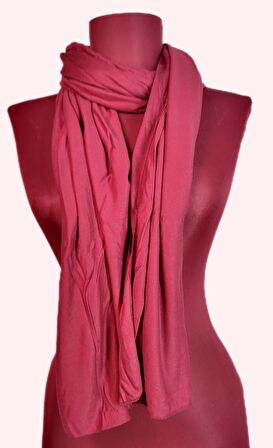NEOWEAR 100%100 Pamuk Tesettür Penye Şal Bordo