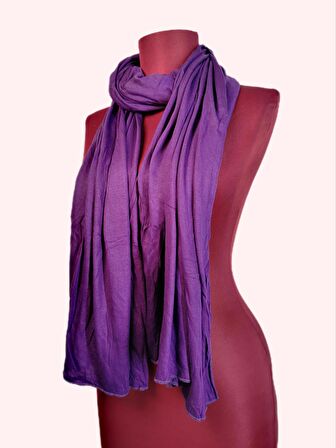 NEOWEAR 100%100 Pamuk Tesettür Penye Şal Eflatun