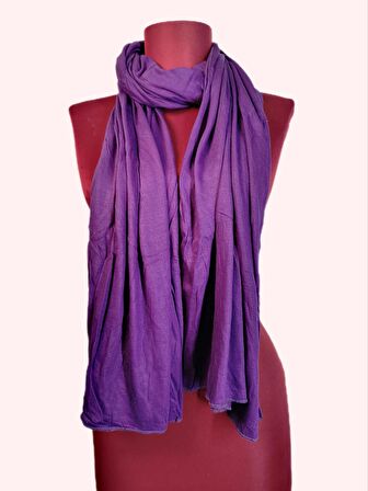 NEOWEAR 100%100 Pamuk Tesettür Penye Şal Eflatun