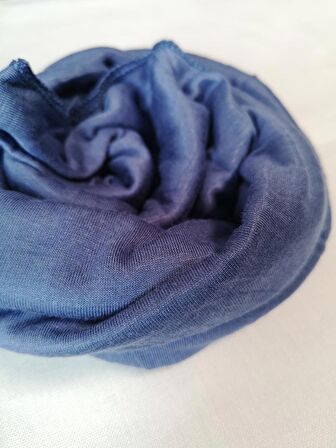 NEOWEAR 100%100 Pamuk Tesettür Penye Şal İndigo Mavi