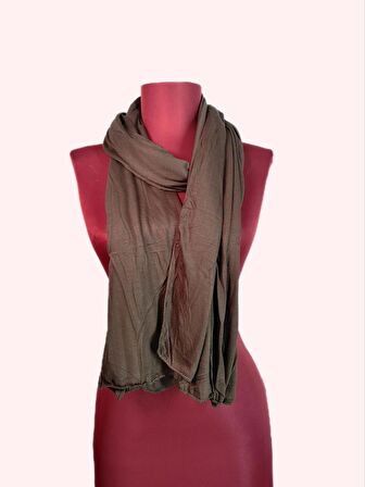 NEOWEAR 100%100 Pamuk Tesettür Penye Şal Kahverengi