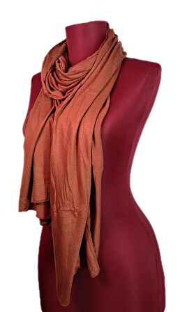 NEOWEAR 100%100 Pamuk Tesettür Penye Şal Koyu Bakır